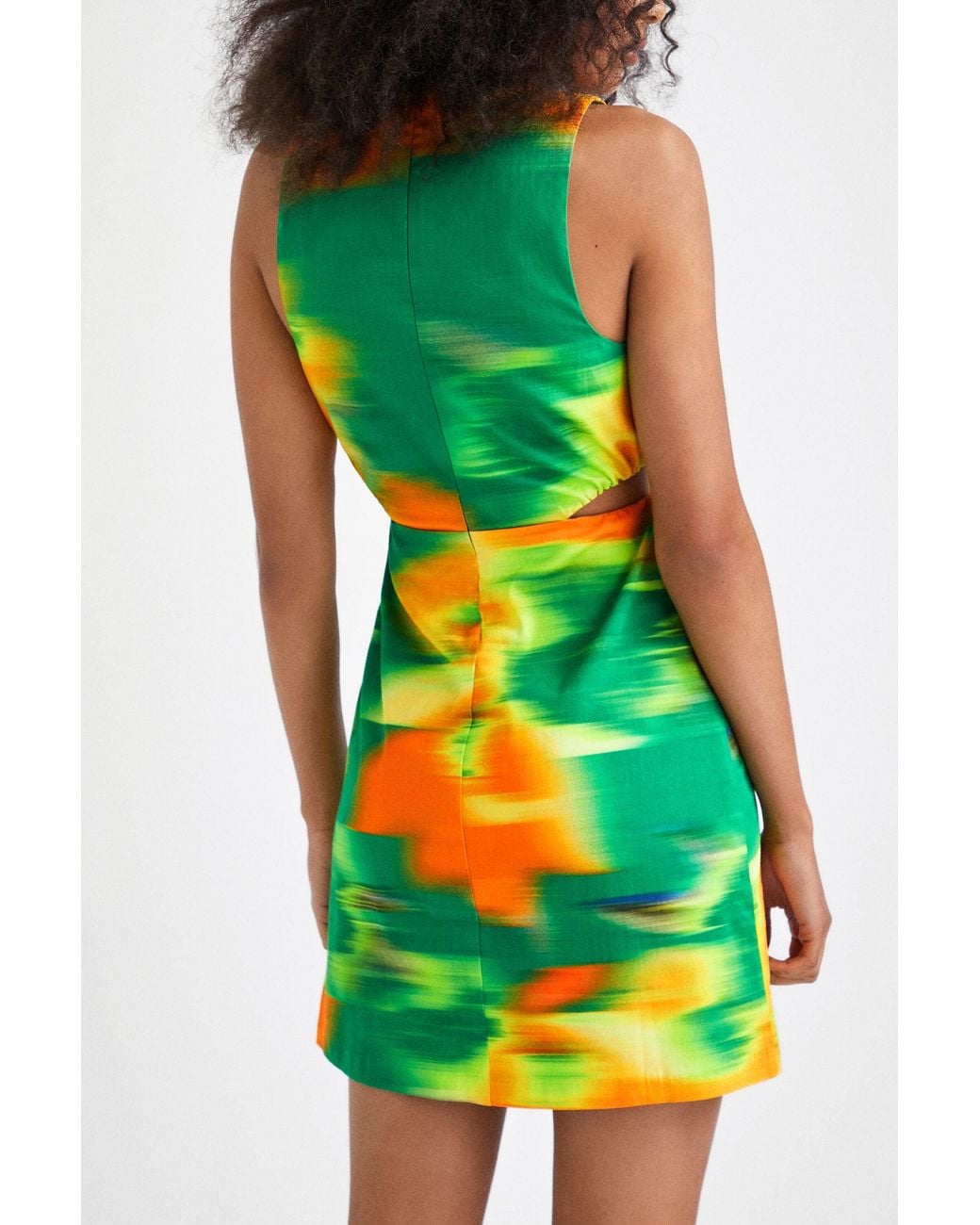 Desigual White Short Slim Cut-Out Dress