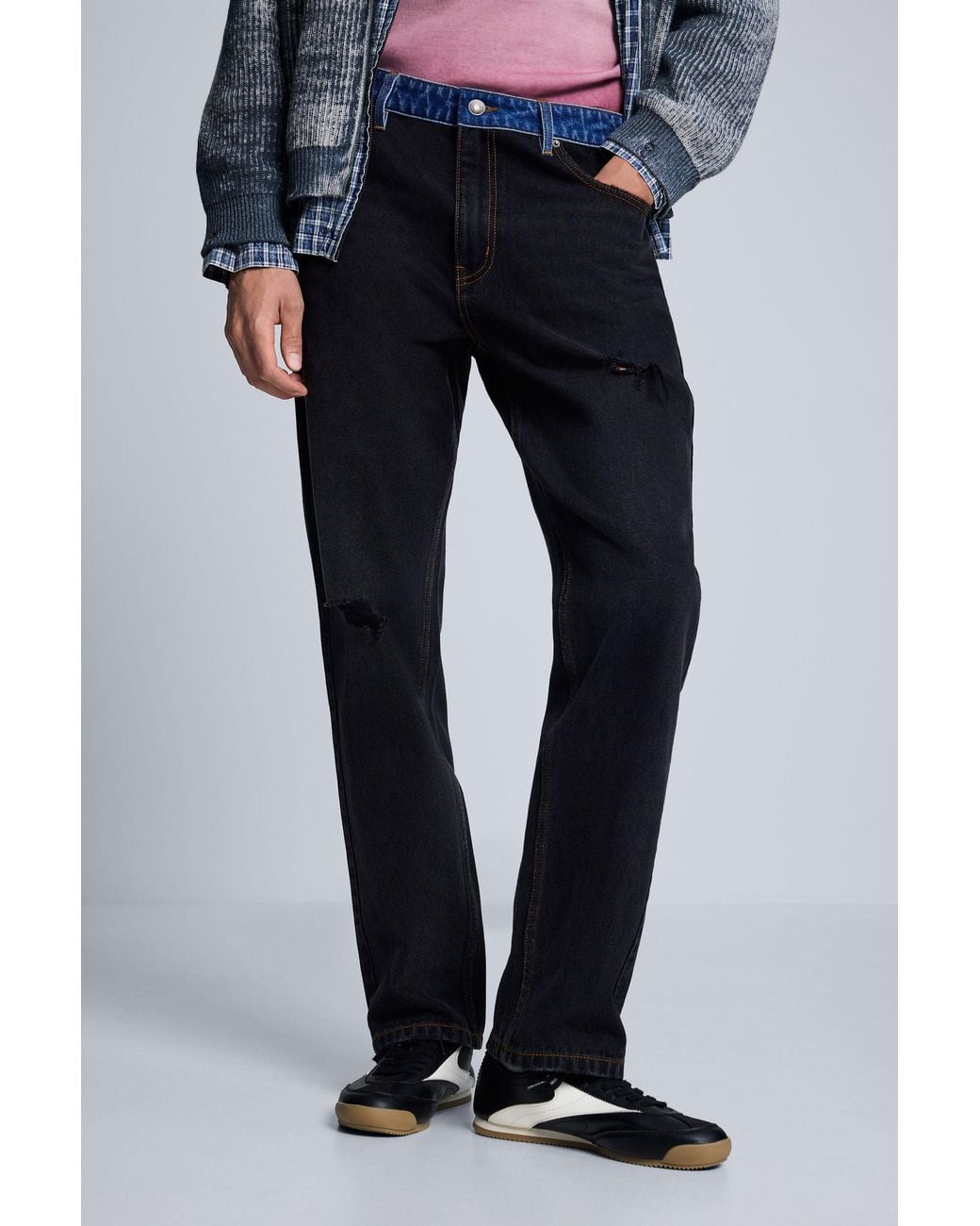 Desigual Blue Double Waist Jeans, Cotton for men