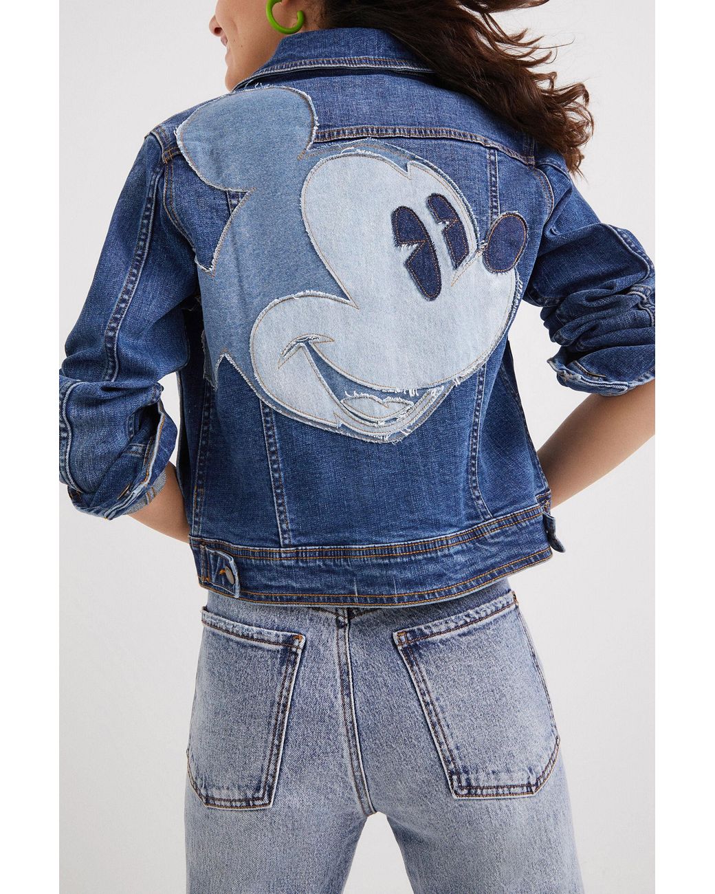 Desigual Blue Mickey Mouse Denim Jacket, Cotton