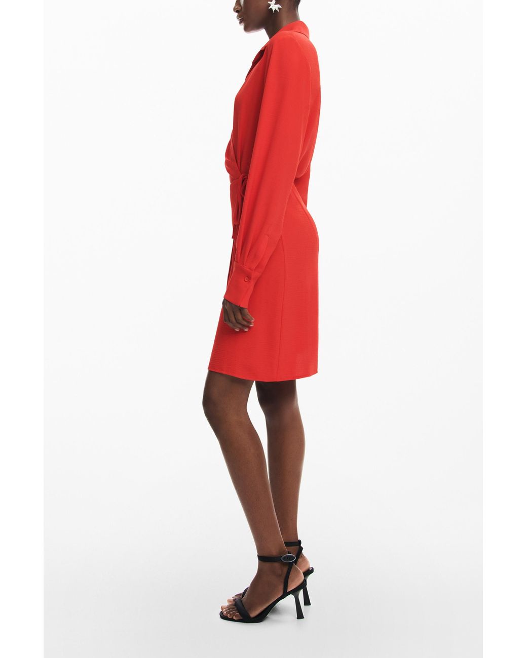 Desigual Red Shirt Dress