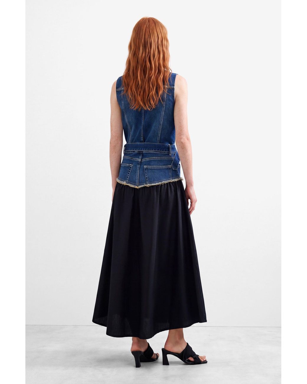 Desigual Blue Sleeveless Denim Dress, Cotton