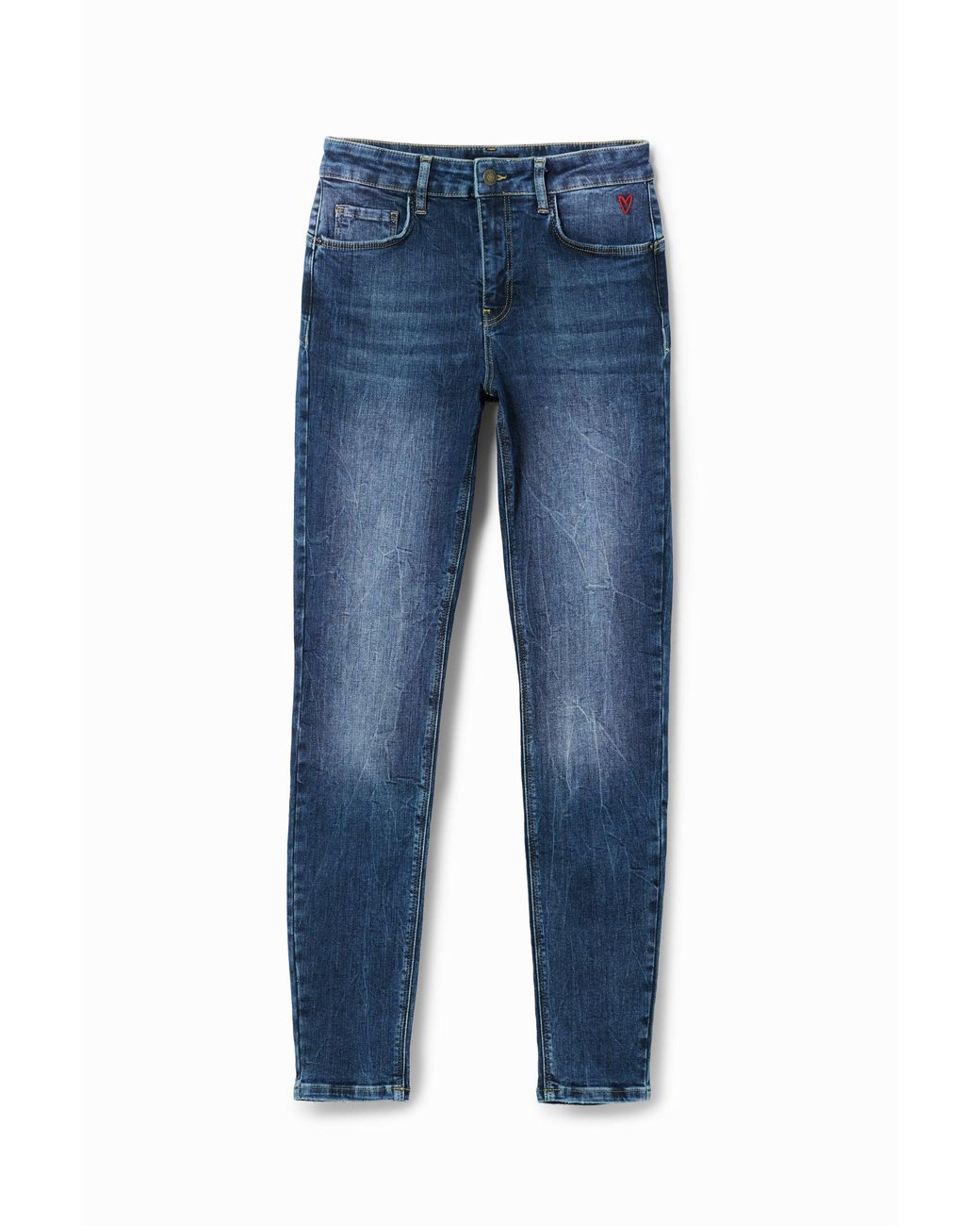 Desigual Blue Push-Up Skinny Jeans, Cotton