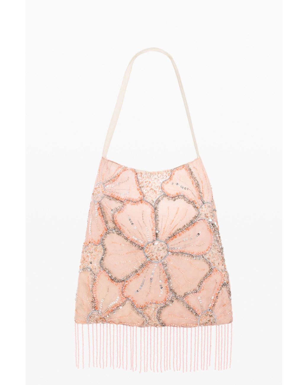 Desigual Pink Floral Shopping Bag, Polyester