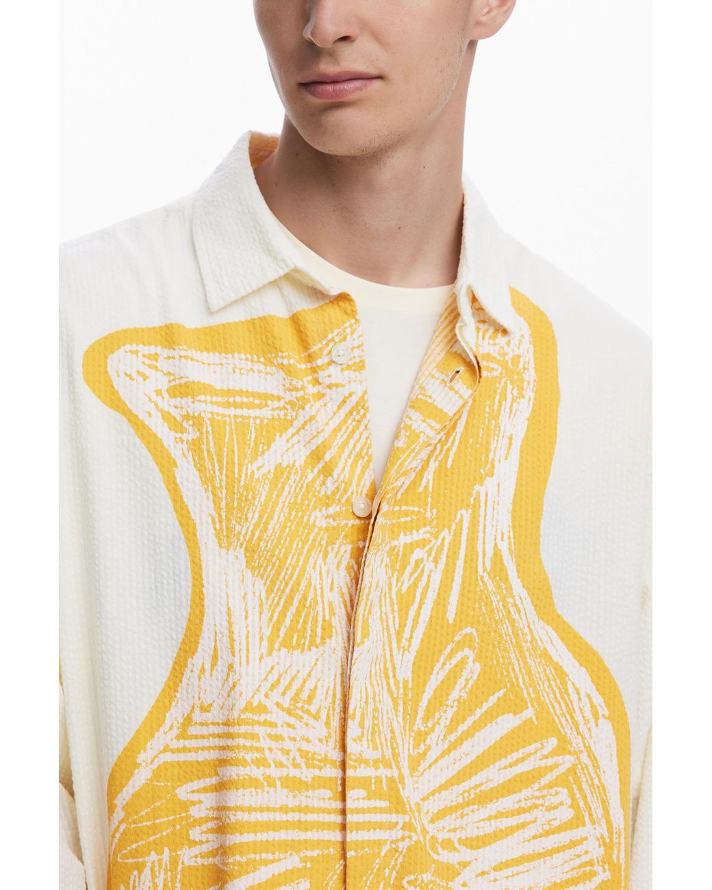 Desigual Metallic Front Vase Shirt, Cotton for men