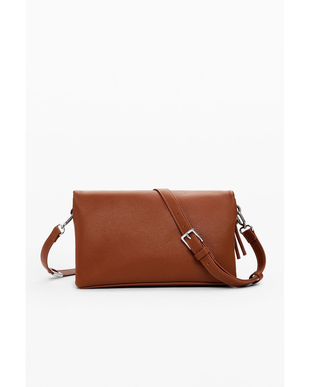 Desigual Brown Medium 3D Logo Bag, Polyurethane