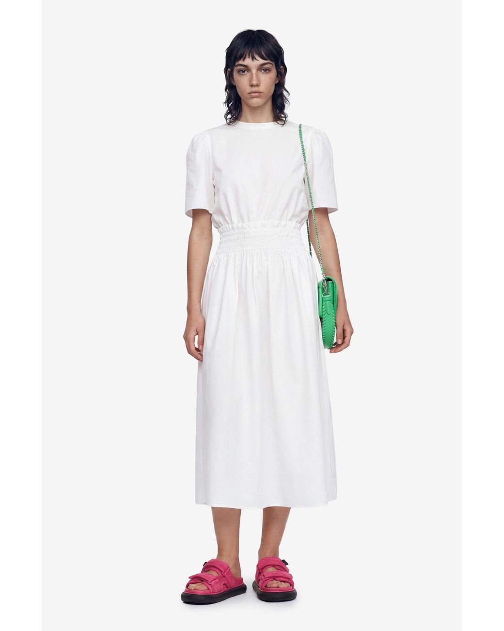 Robe Midi Combinée, Coton, Blanc Desigual en coloris White
