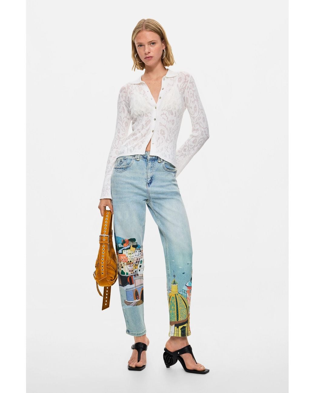 Desigual Blue Amalfi Balloon Jeans, Cotton