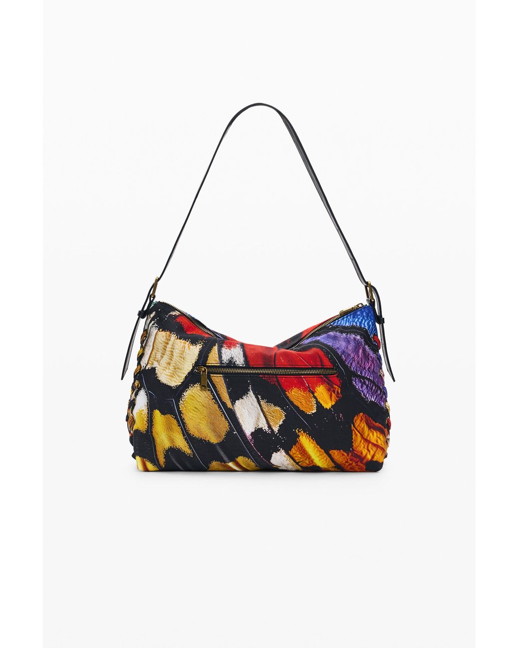Desigual White Large Printed Bag, Cotton
