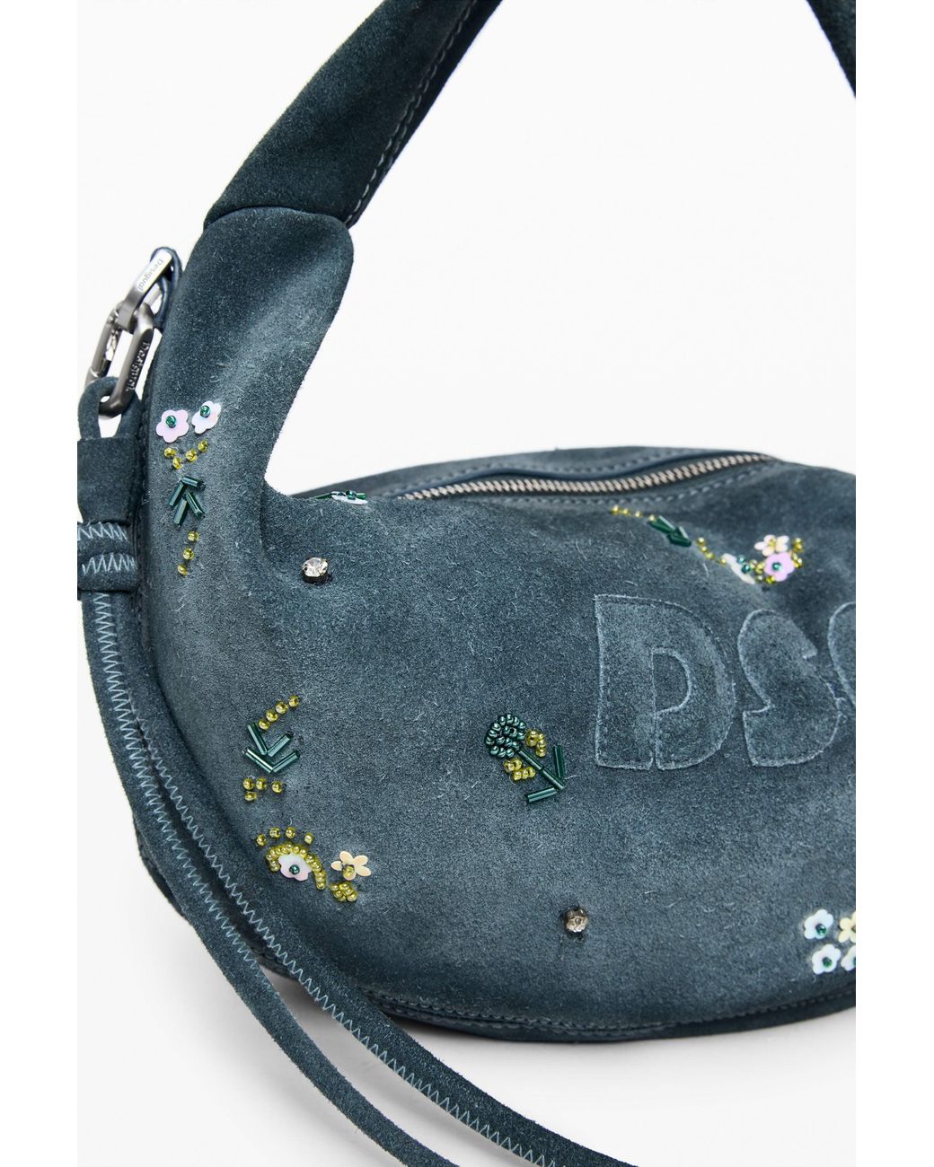 Desigual Blue Bag With Leather Effect, Cow Leather