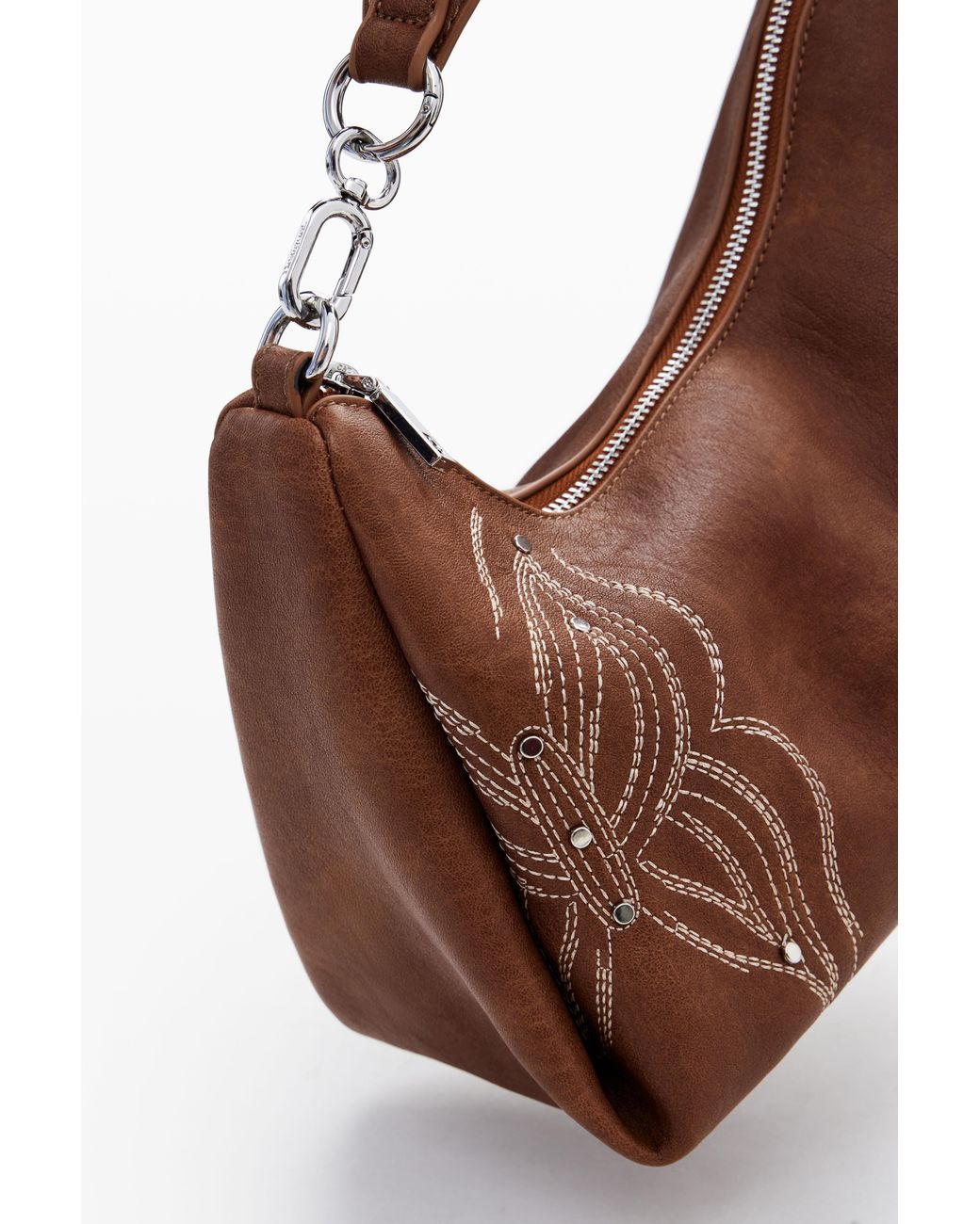 Desigual Brown Butterfly Handbag, Polyurethane