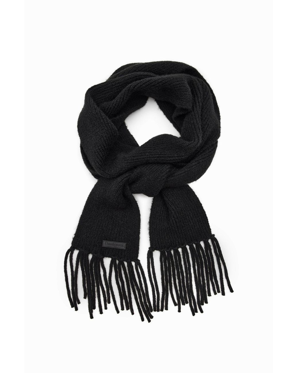 Desigual Black Scarf And Gloves With Mittens Gift Box