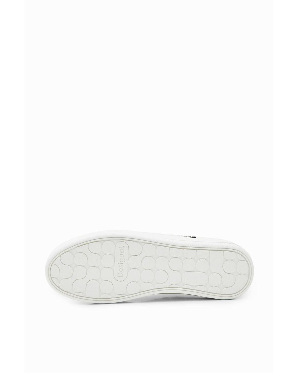 Desigual White Mickey Mouse Studded Sneakers, Polyurethane
