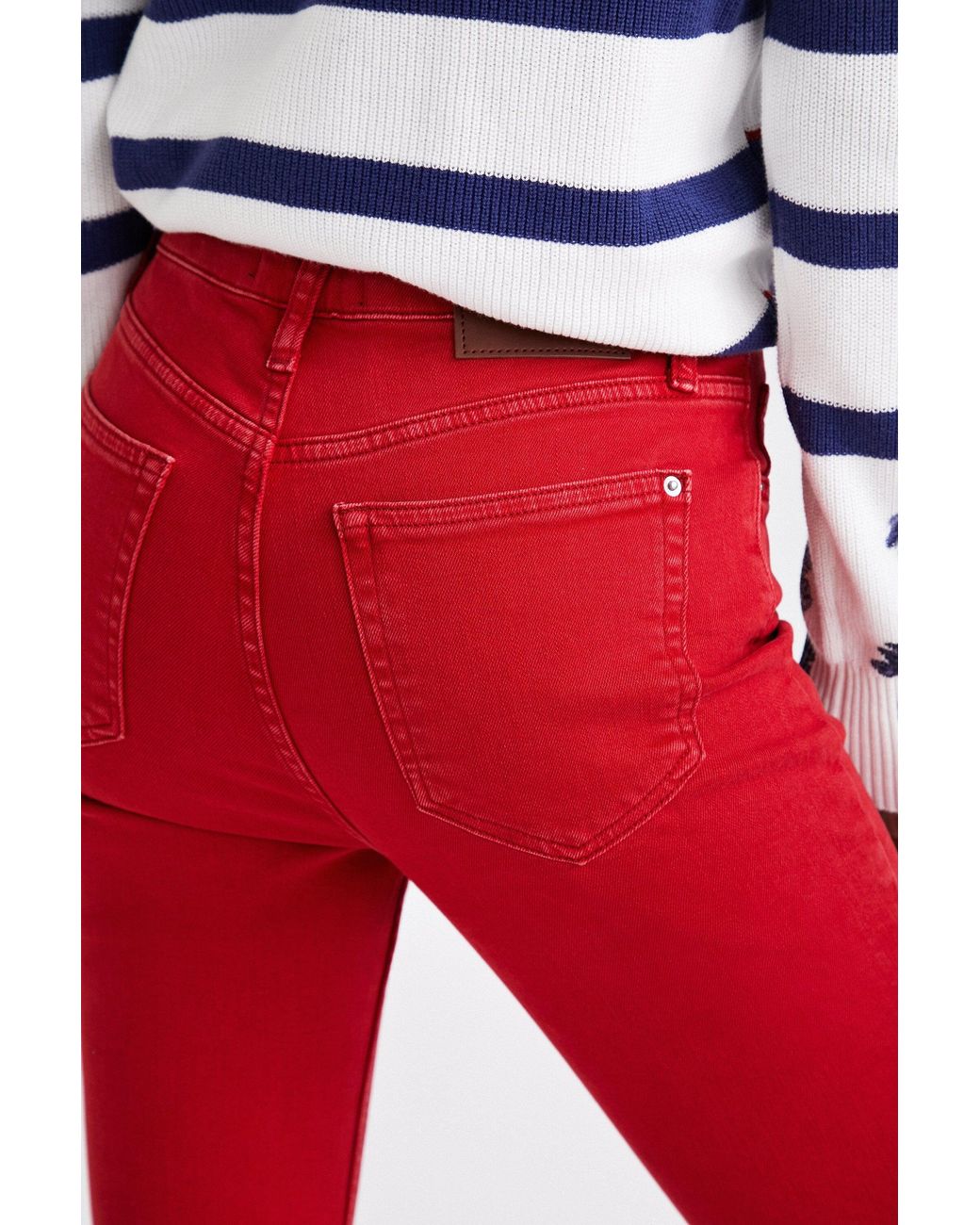 Desigual Flared Ankle Grazer Trousers, Cotton