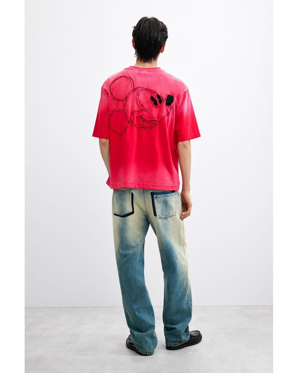 Desigual Embroidered Mickey T-Shirt, Cotton for men