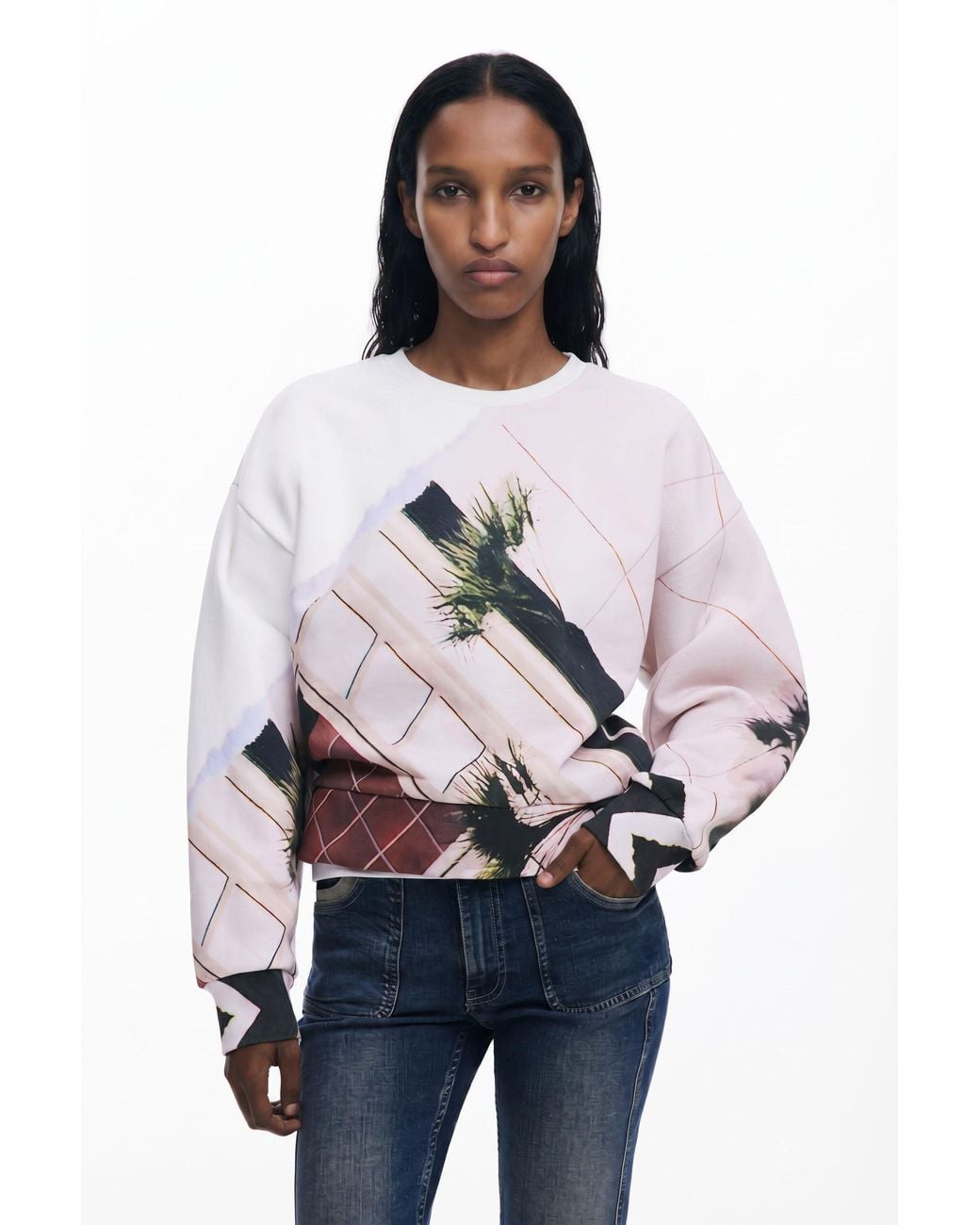 Desigual Multicolor Printed Sweatshirt