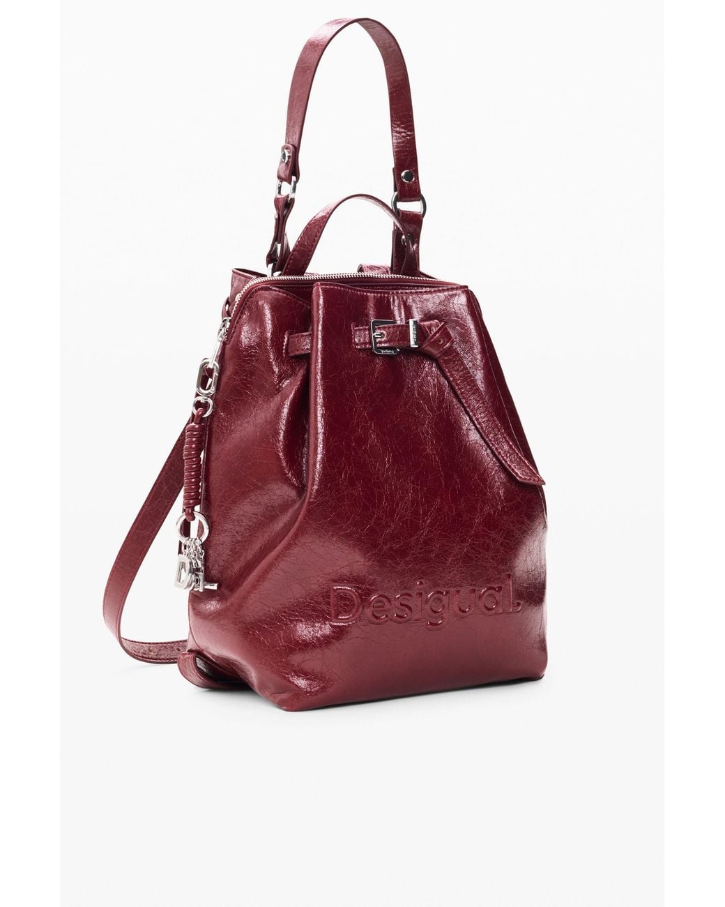 Desigual Red Medium Backpack, Polyurethane
