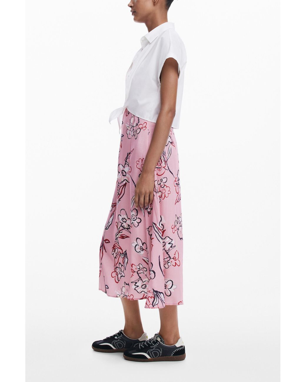 Desigual Pink 2-In-1 Dress, Cotton