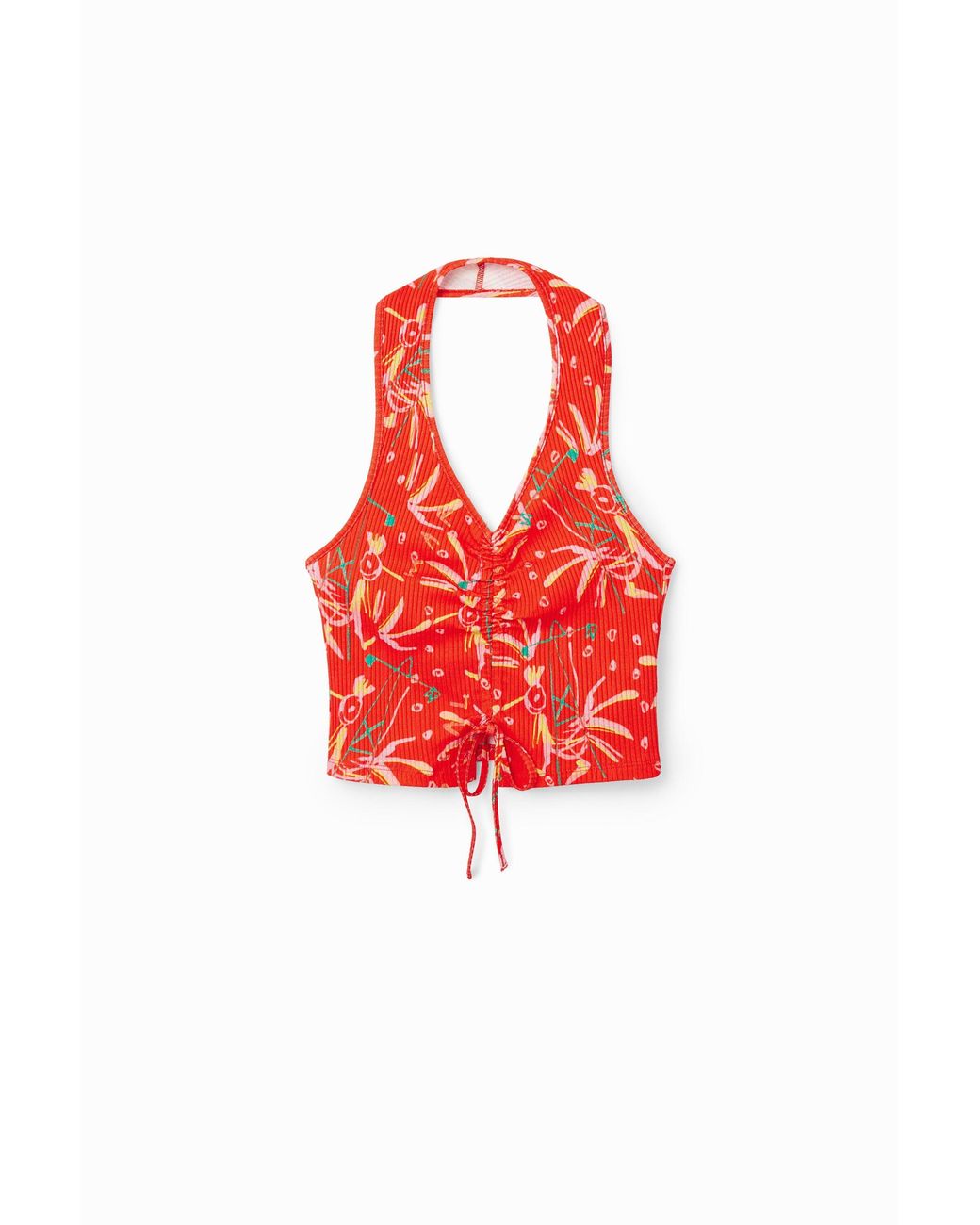 Desigual Short Gathered Top, Viscose