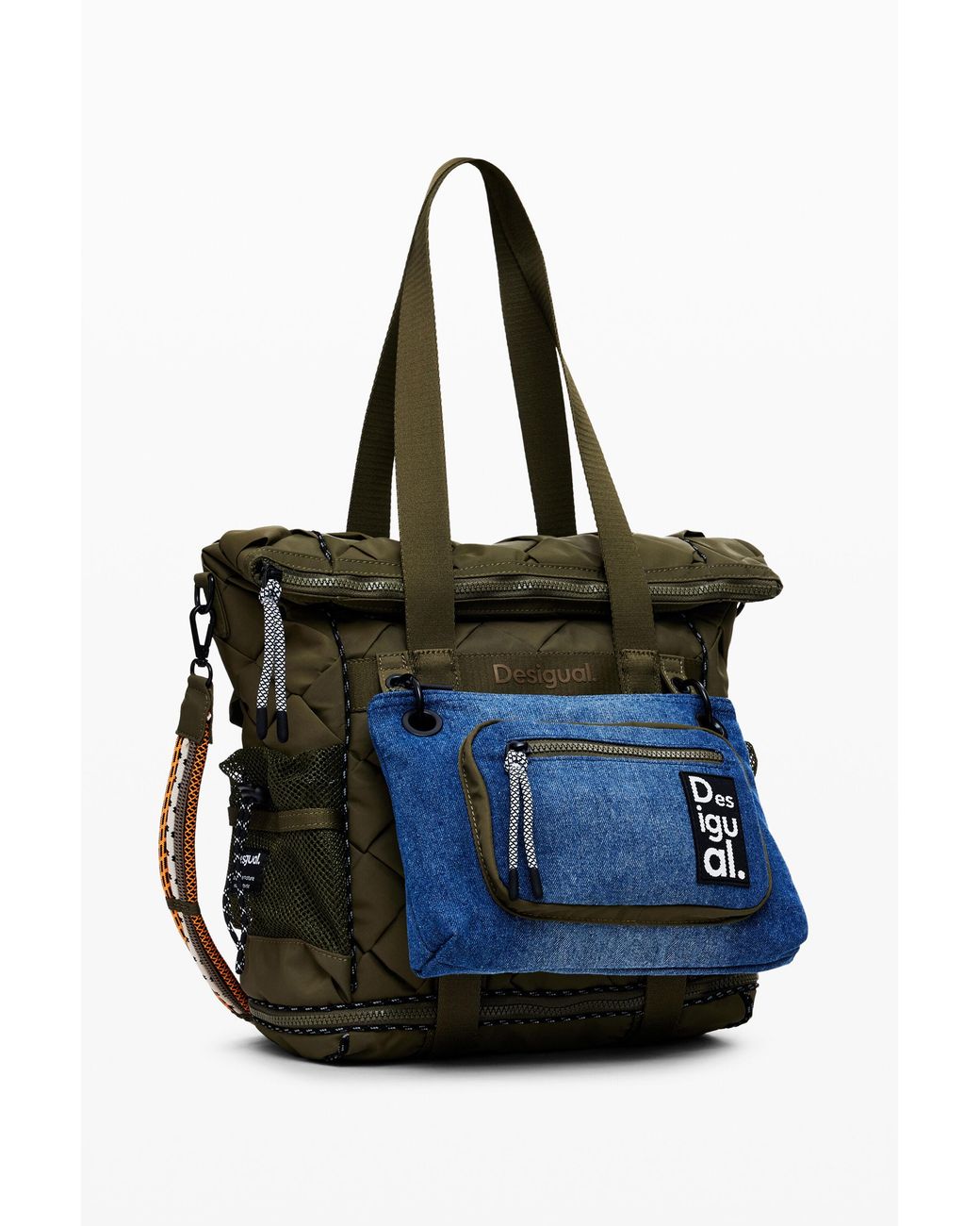Desigual Blue Xl Multiposition Voyager Backpack, Polyamide