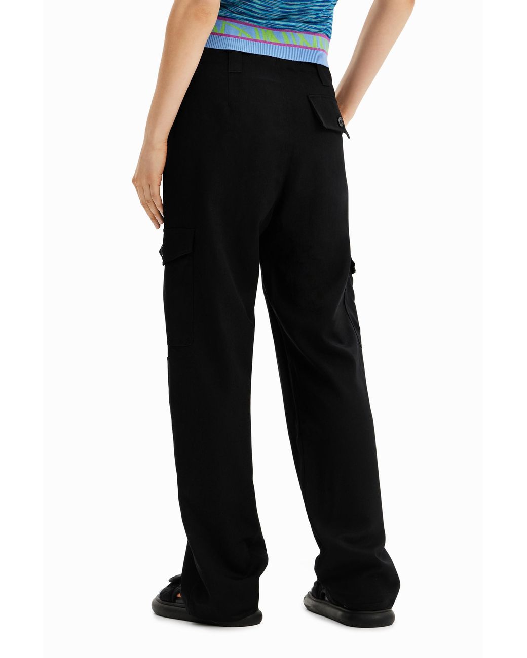 Desigual Black Basic Cargo Trousers
