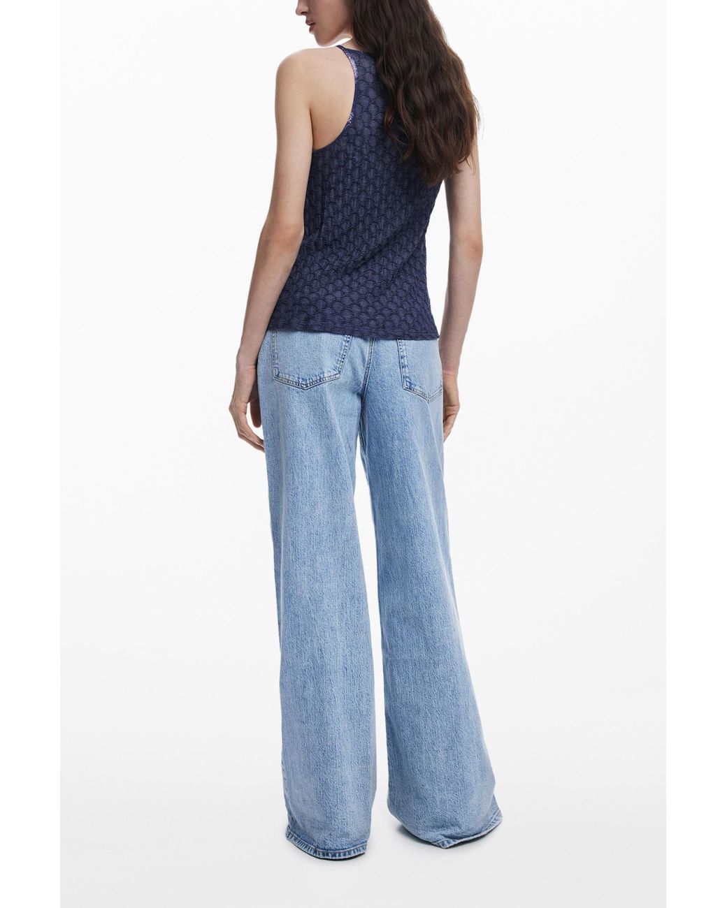 Desigual Blue T-Shirt Designed By Mr. Christian Lacroix, Viscose