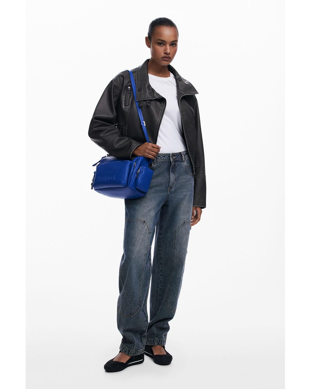 Desigual Blue Medium Logo Bag