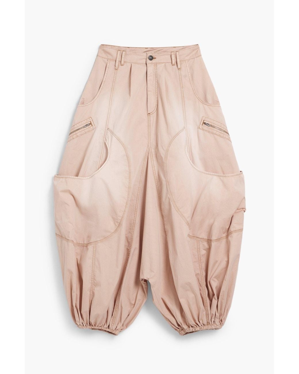 Desigual Pink Fluid Cargo Pants, Cotton