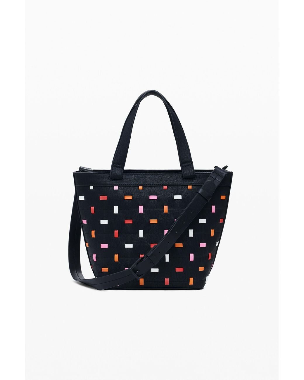 Desigual Blue Cut-Out Shopper Bag, Polyurethane