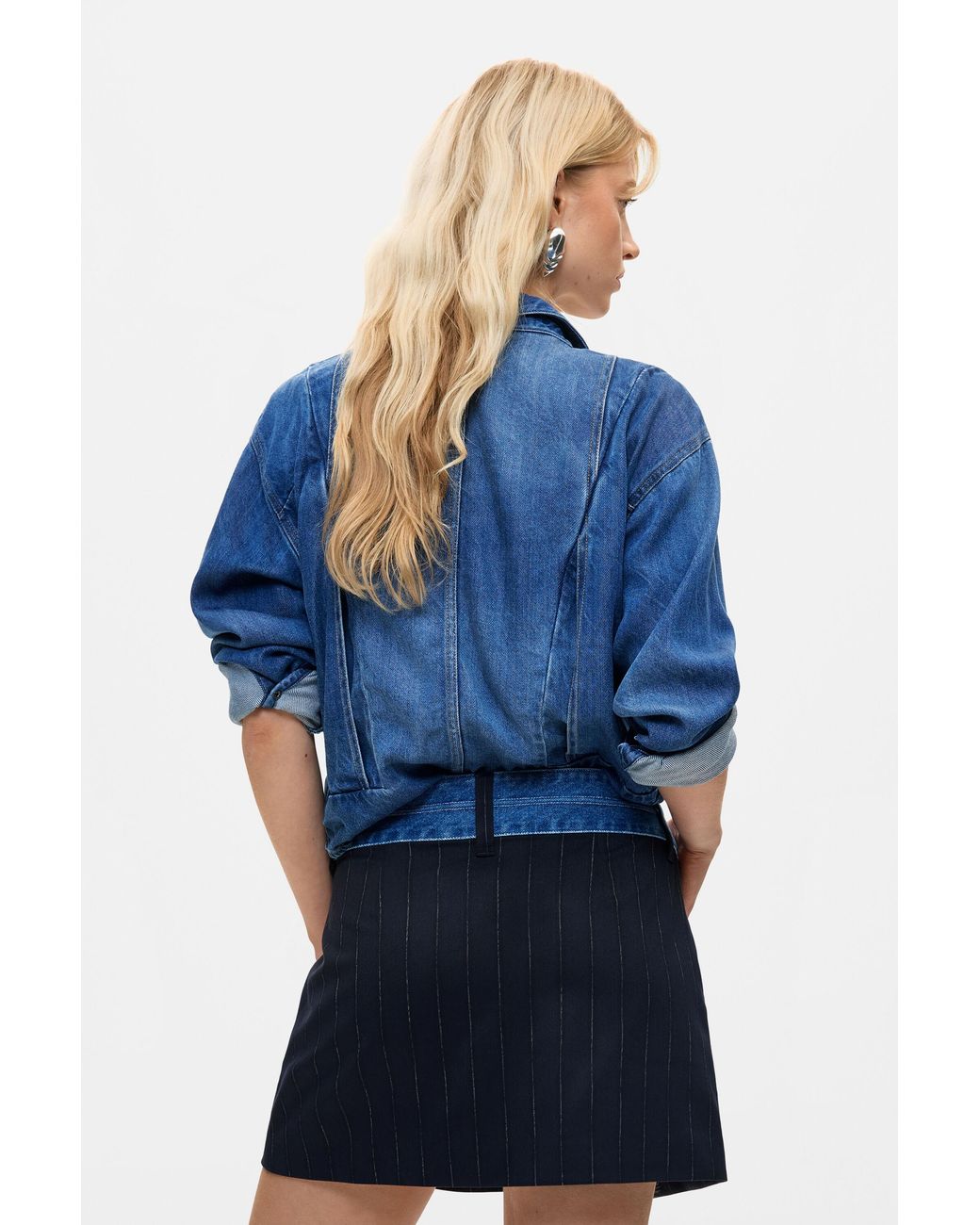 Desigual Blue Short Combined Skirt