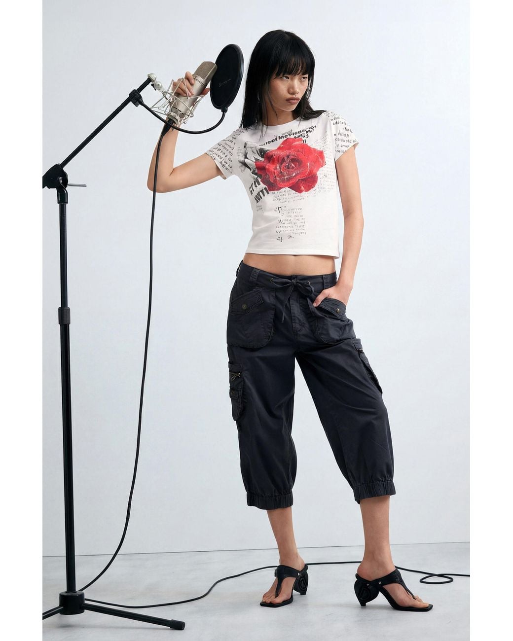 Desigual Red Printed T-Shirt 100% Cotton, Cotton