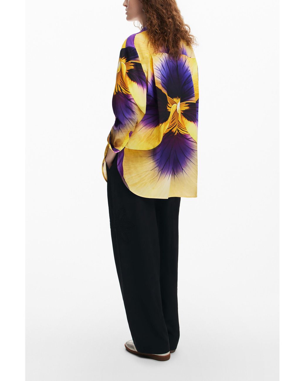 Desigual White Lilium Shirt M Christian Lacroix