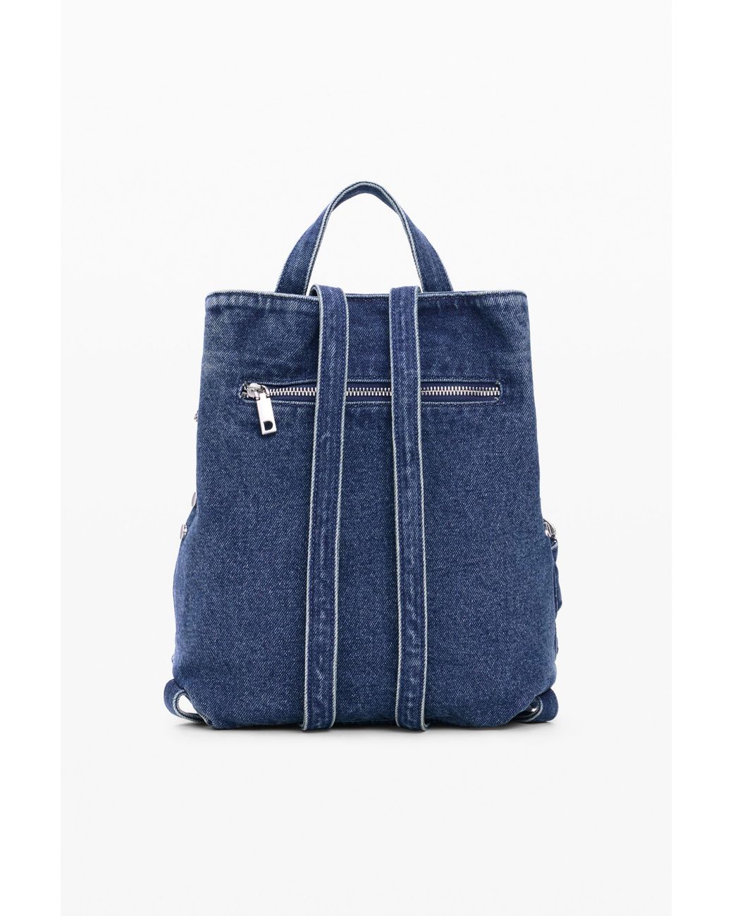 Desigual Blue Mini Denim Backpack, Cotton