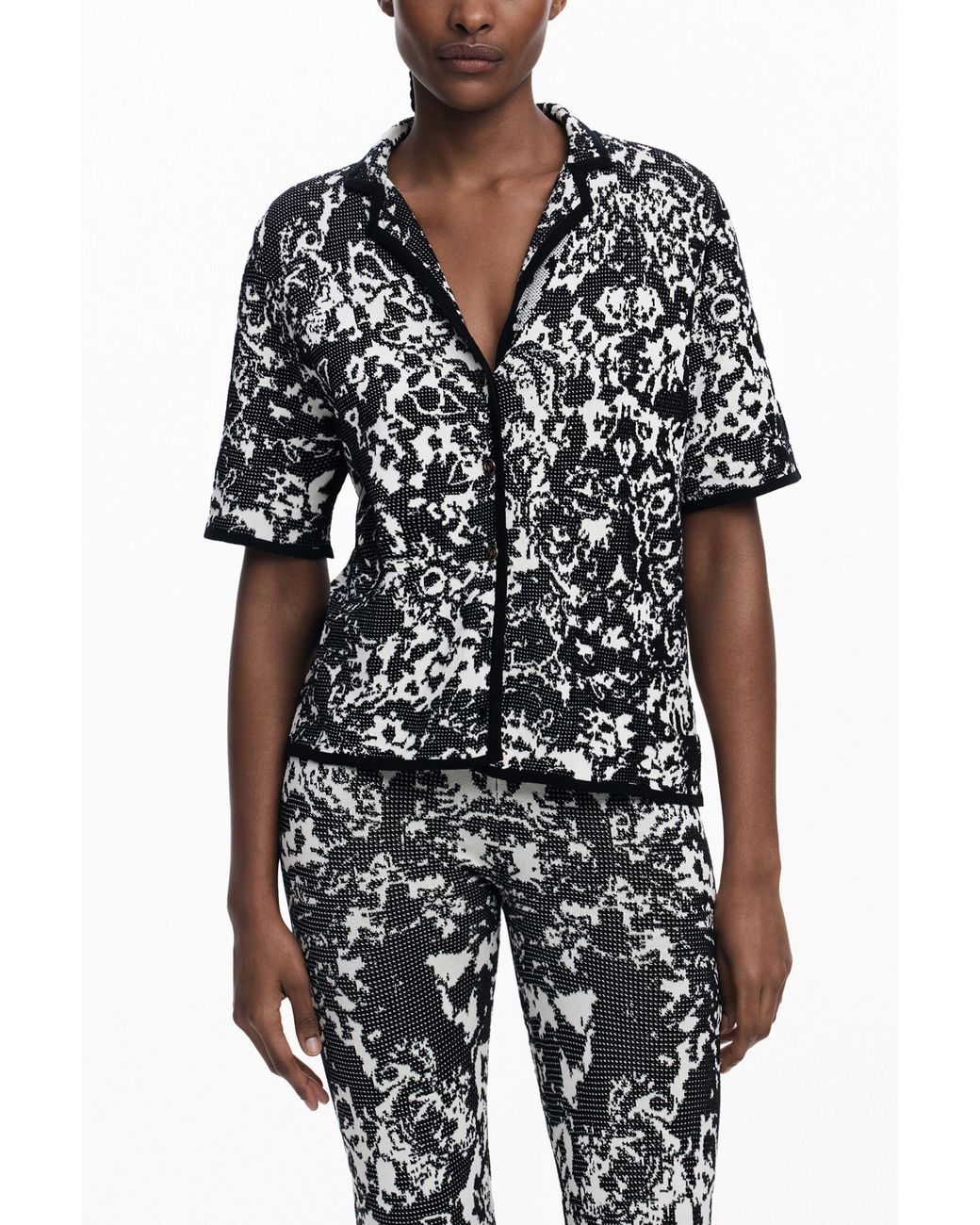 Desigual White Fluid Long Bandana Pants