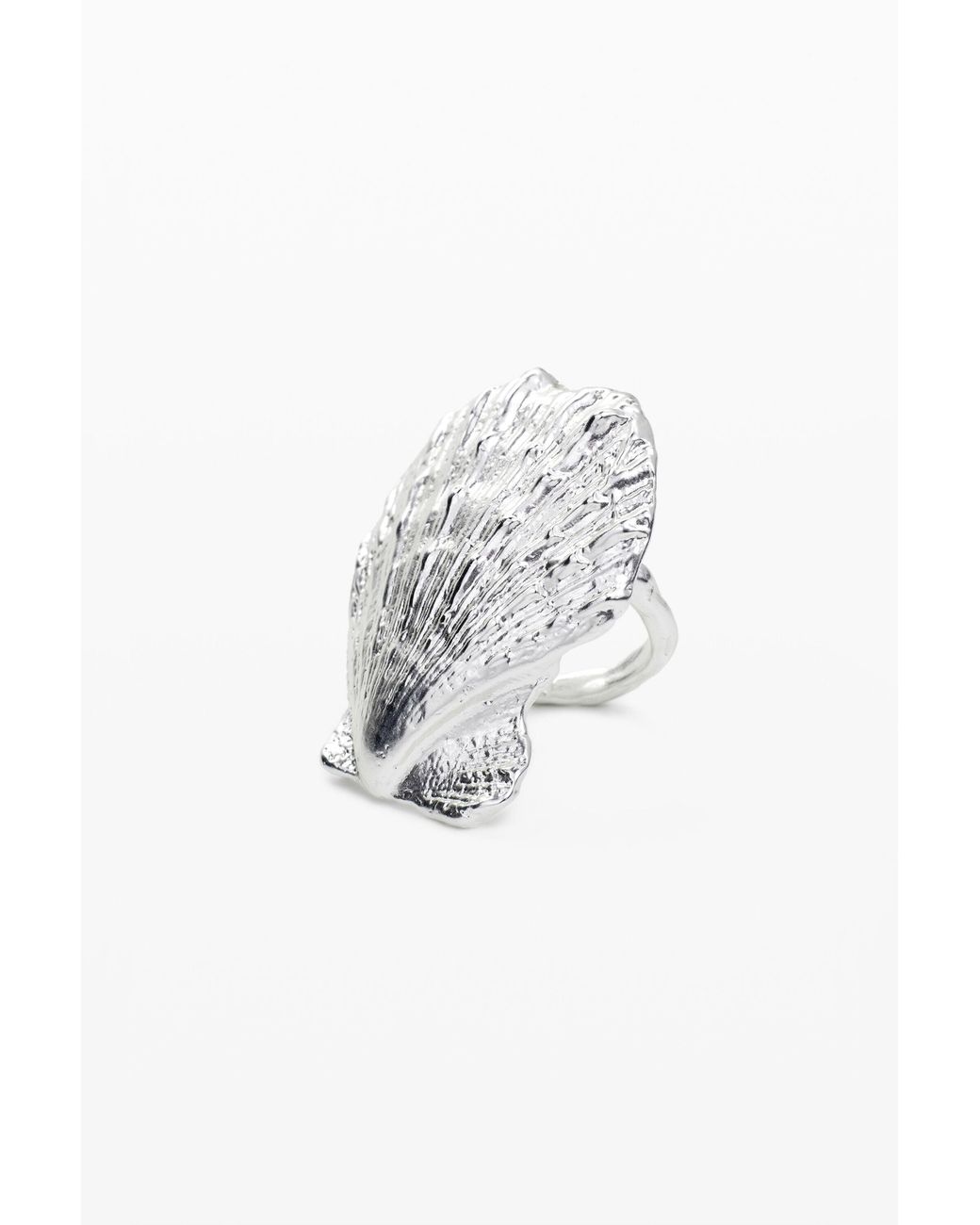 Desigual White Plated Shell Ring Zalio