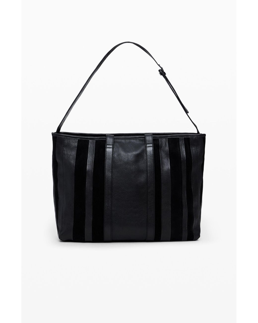 Desigual Black Leather Shopper Bag, Cow Leather
