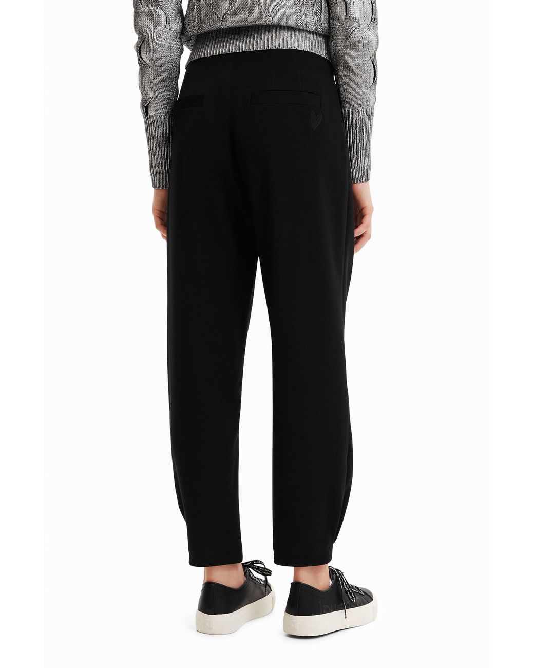 Desigual Black Pleated Trousers
