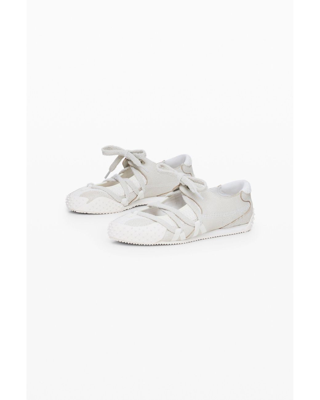 Desigual White Raw Fabric Sneaker, Cow Leather