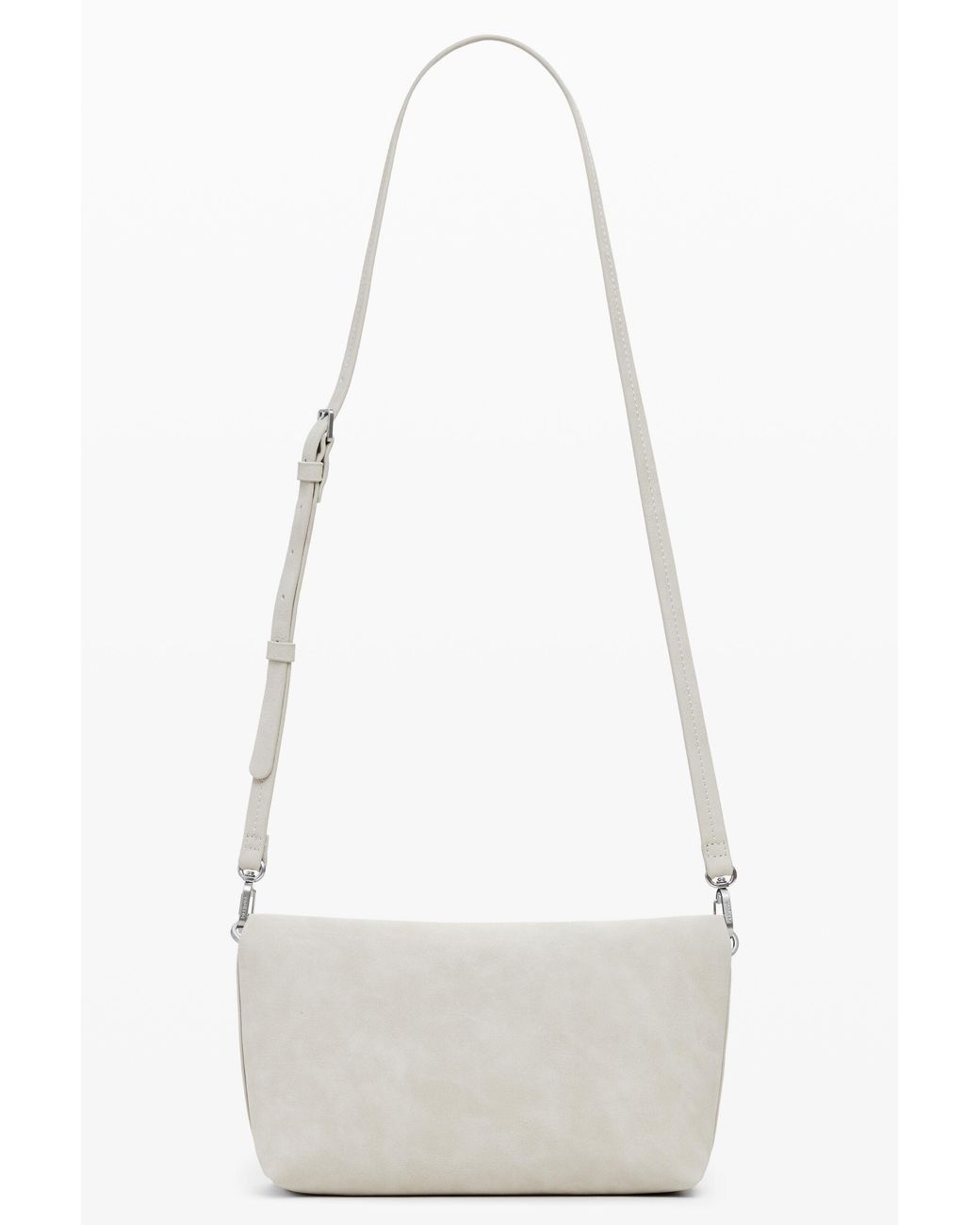 Desigual White Medium 3D Logo Flap Bag, Polyurethane