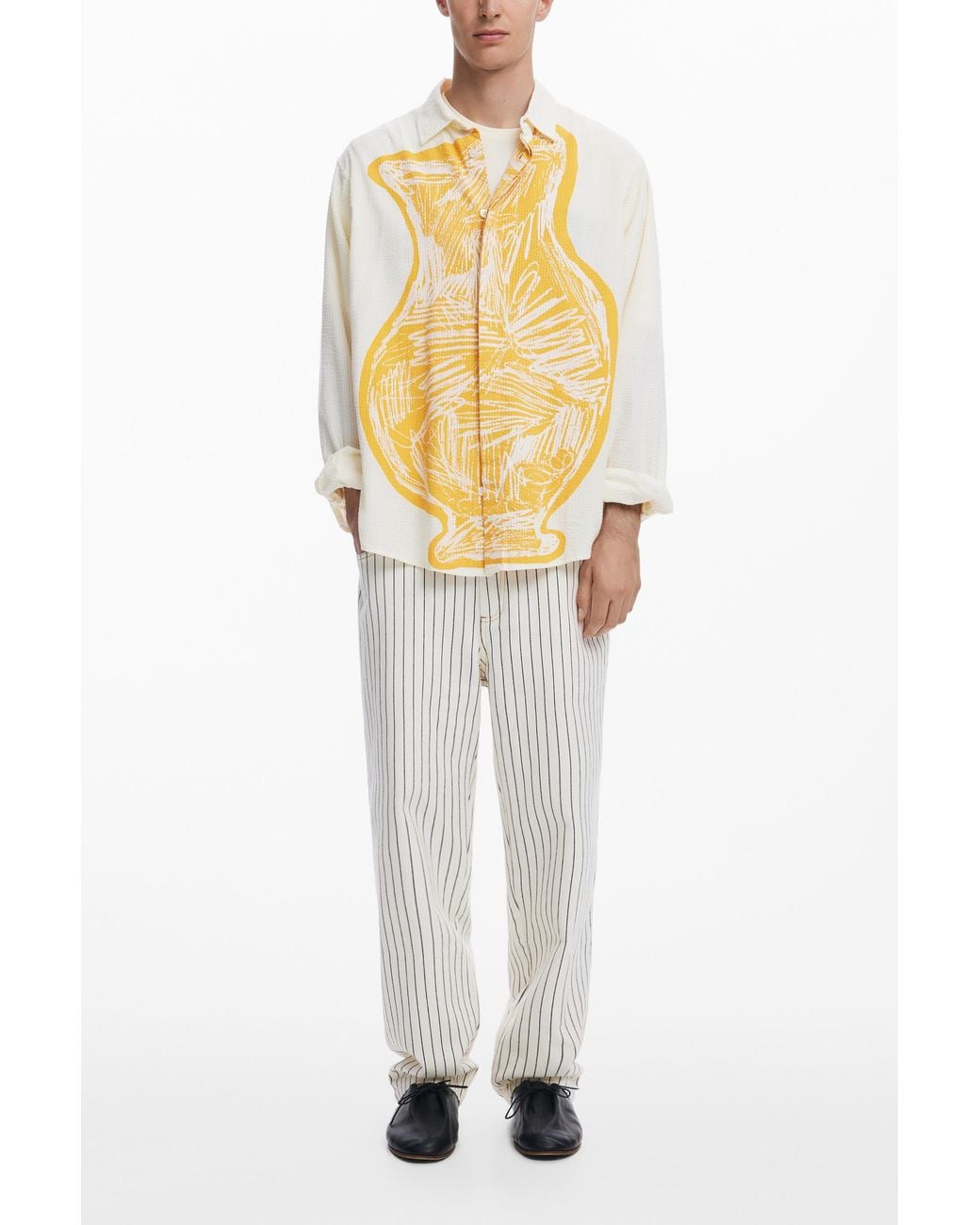 Desigual Metallic Front Vase Shirt, Cotton for men
