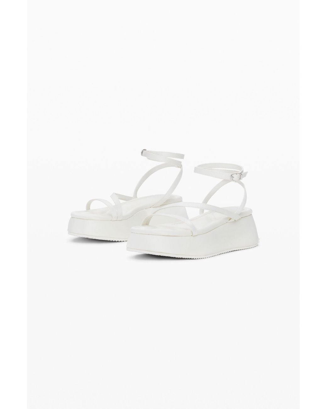 Desigual White Platform Strap Sandal, Polyester