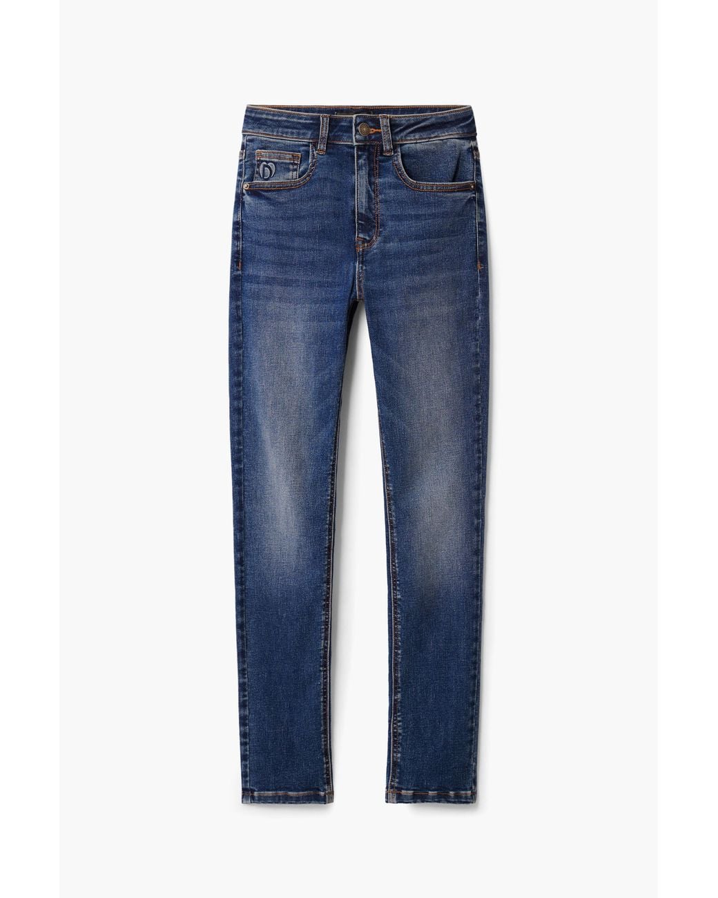 Desigual Blue Plain Skinny Jeans