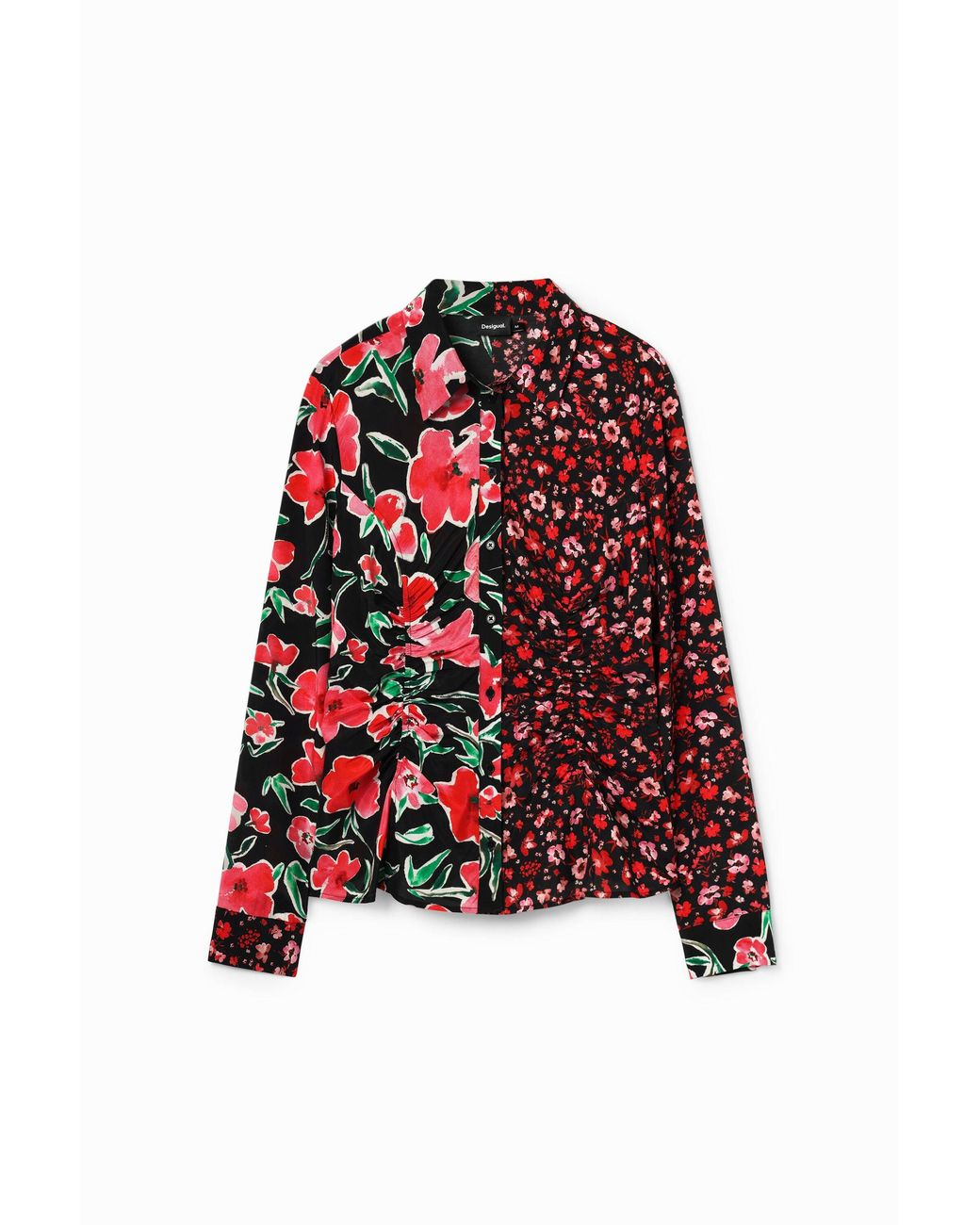 Desigual Floral Gathered Shirt, Viscose