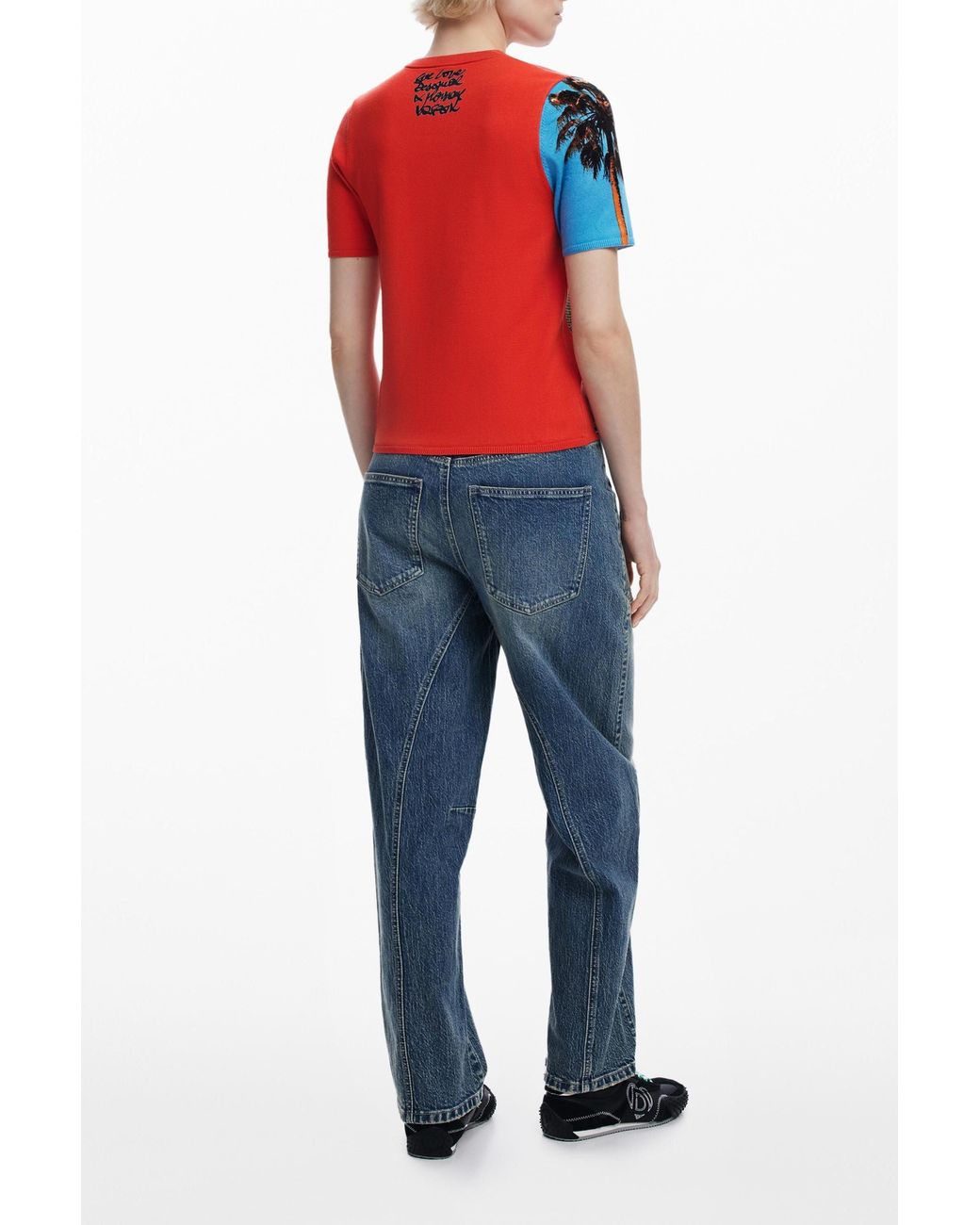 Desigual Red T-Shirt Designed By Mr. Christian Lacroix
