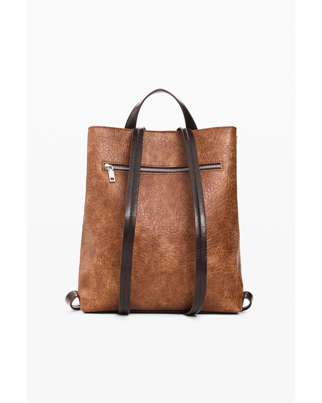 Desigual Brown Padded Medium Backpack, Polyurethane