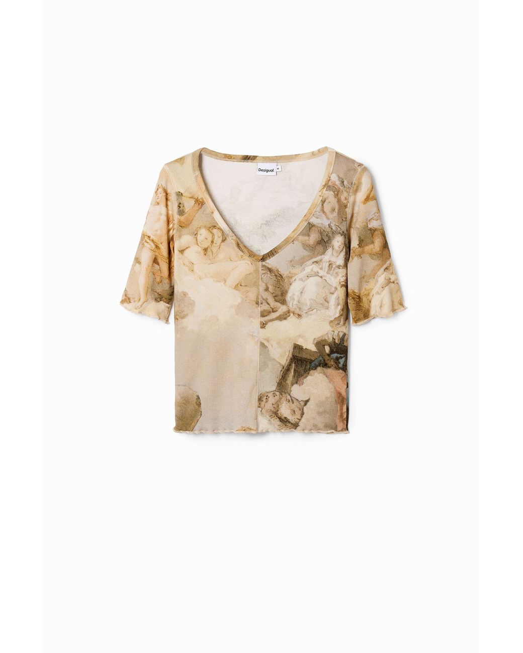 Desigual Natural Renaissance Short-Sleeve T-Shirt, Cotton