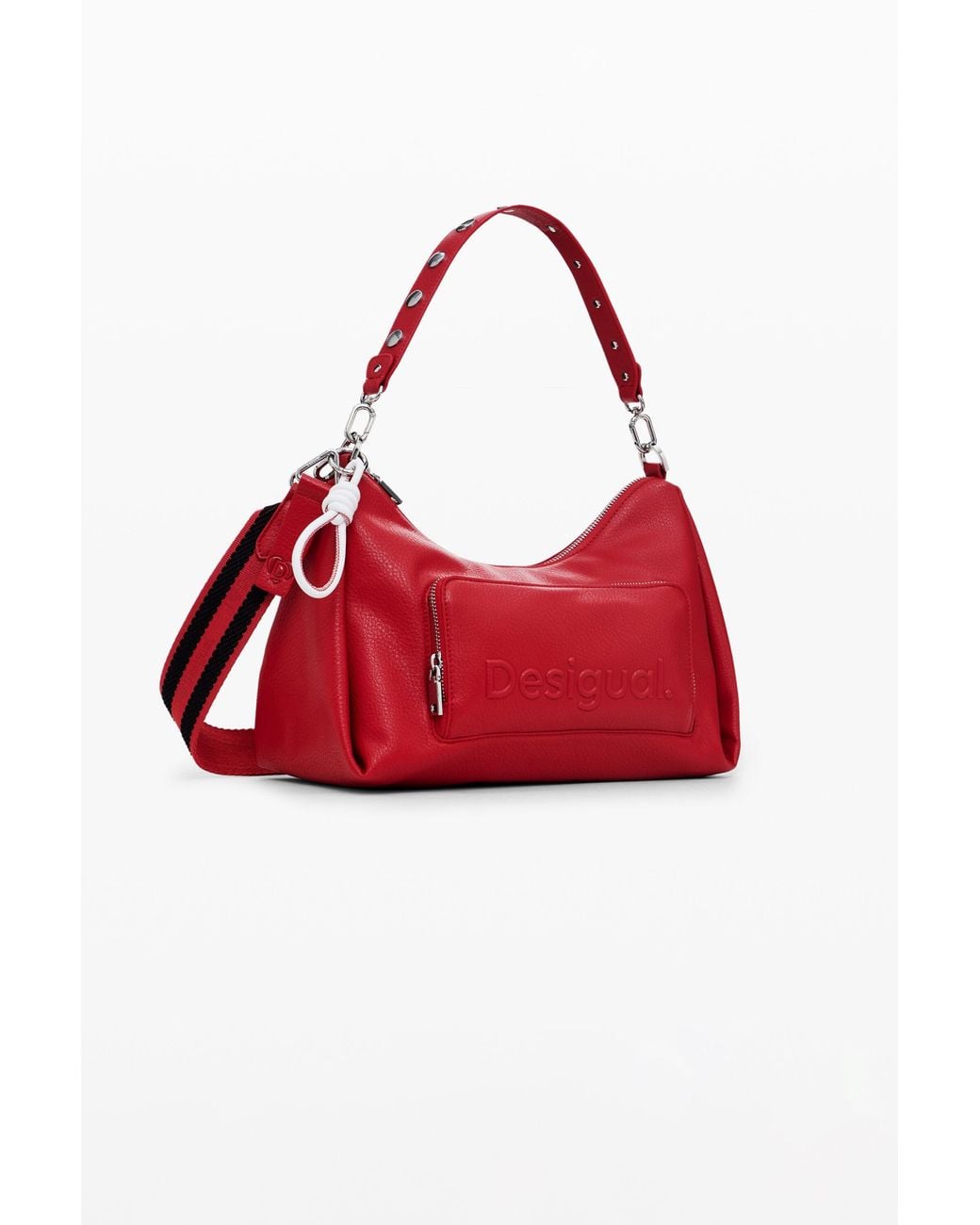 Desigual Red S Logo Bag, Polyurethane