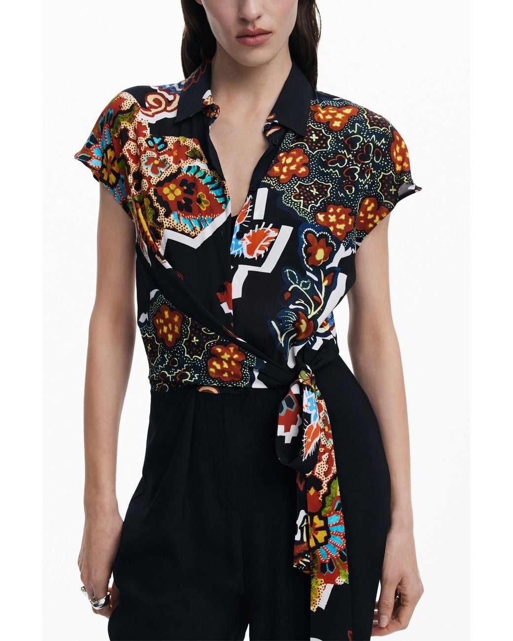 Desigual Blue Jumpsuit Designed By Mr. Christian Lacroix, Viscose