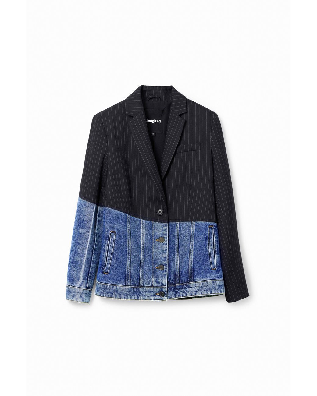 Desigual Blue Hybrid Denim Blazer