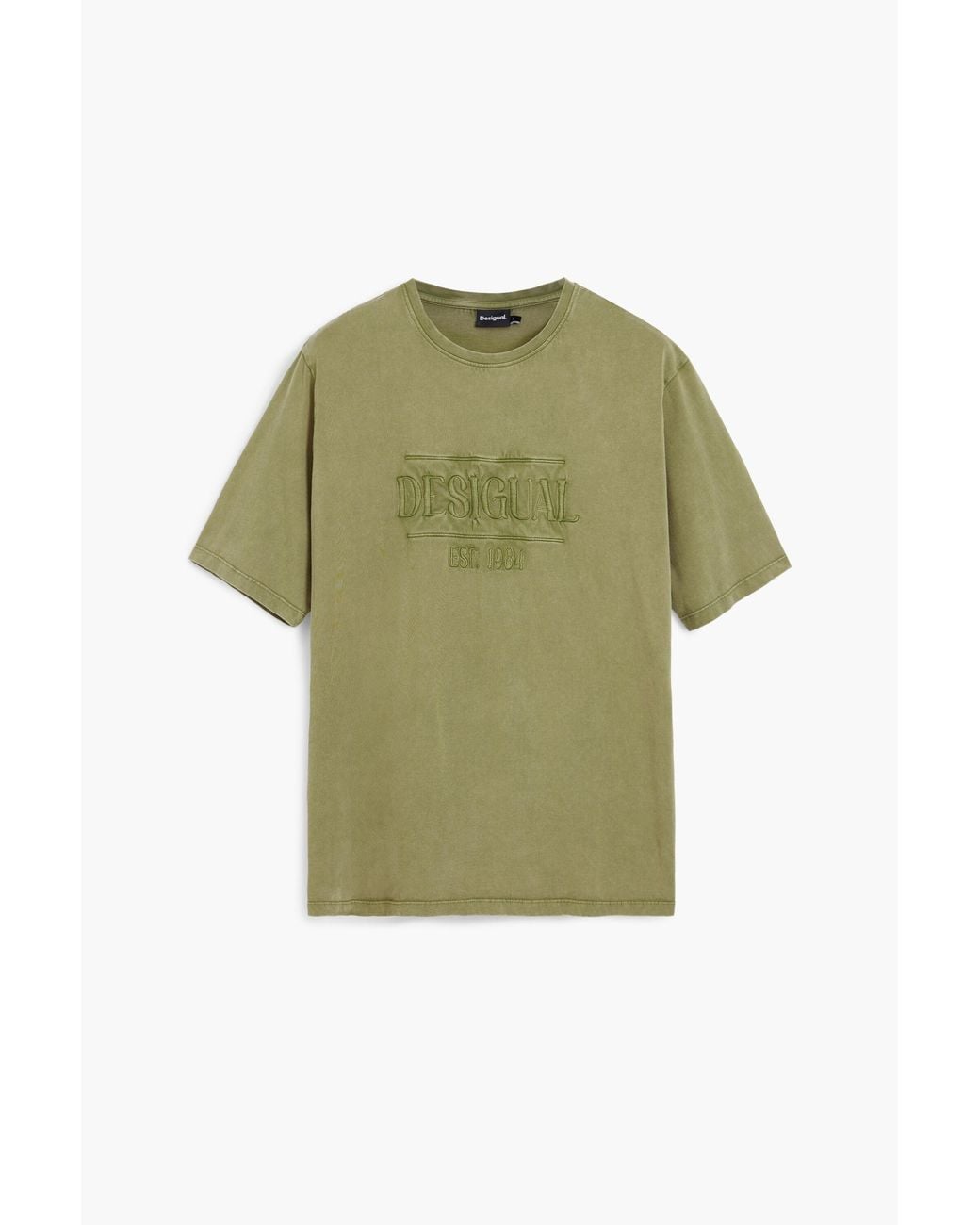 Desigual Green T-Shirt, Cotton for men