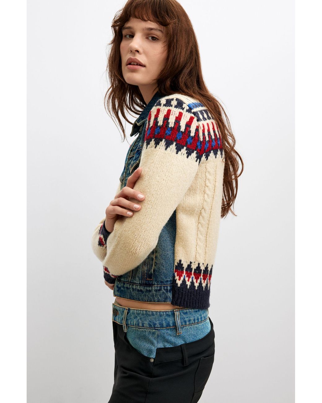 Desigual Blue Combined Denim Jacket
